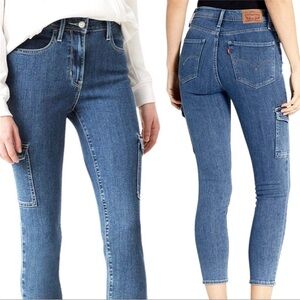 Levi’s 721 High Rise Skinny Ankle Cargo Jeans – Size 25